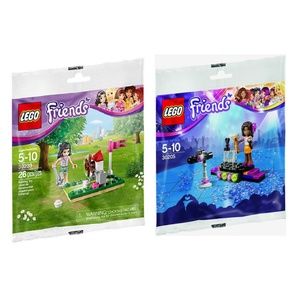 🖤 LEGO Friends Sets Mini Golf Emma 30203 Pop Star Andrea 30205 Minifigure Lot
